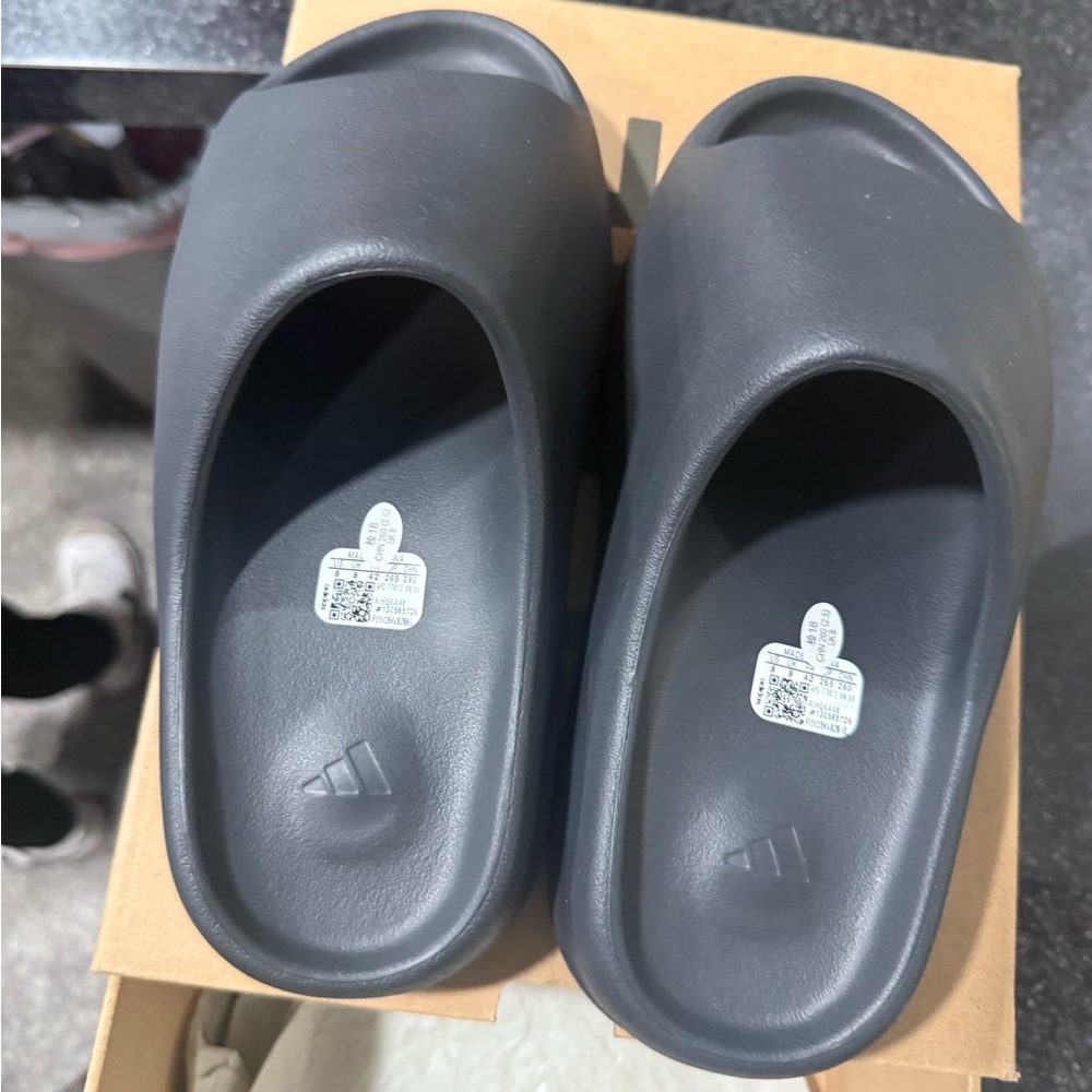 Adidas Kids Black Slide Slippers